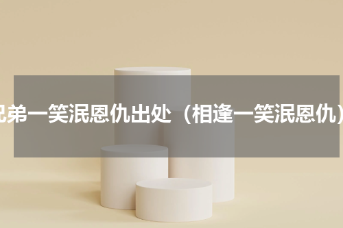 兄弟一笑泯恩仇出处（相逢一笑泯恩仇）