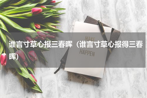 谁言寸草心报三春晖（谁言寸草心报得三春晖）