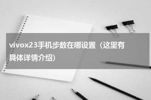 vivox23手机步数在哪设置（这里有具体详情介绍）