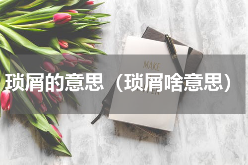 琐屑的意思（琐屑啥意思）
