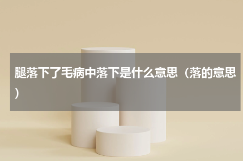腿落下了毛病中落下是什么意思（落的意思）