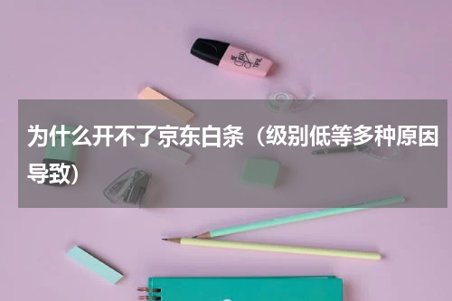 为什么开不了京东白条（级别低等多种原因导致）
