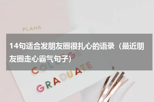 14句适合发朋友圈很扎心的语录（最近朋友圈走心霸气句子）