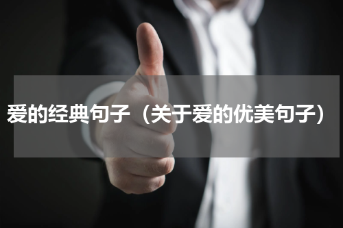 爱的经典句子（关于爱的优美句子）