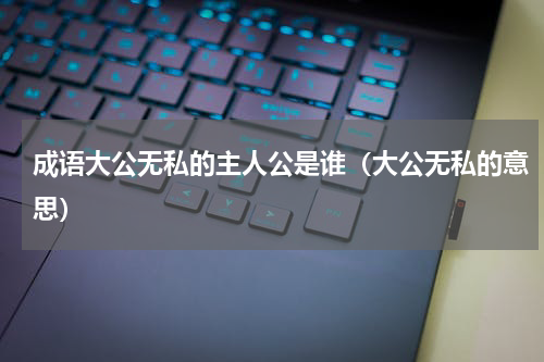 成语大公无私的主人公是谁（大公无私的意思）
