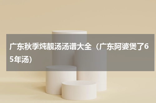广东秋季炖靓汤汤谱大全（广东阿婆煲了65年汤）