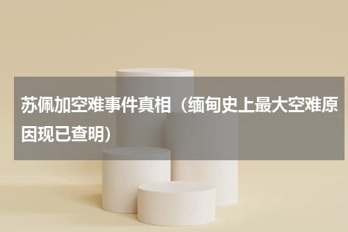 苏佩加空难事件真相（缅甸史上最大空难原因现已查明）