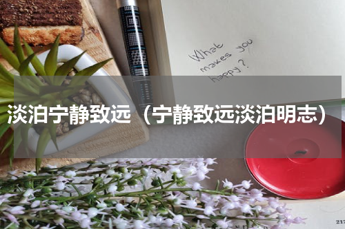 淡泊宁静致远（宁静致远淡泊明志）