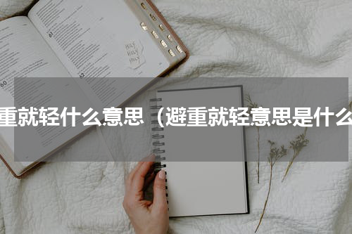 避重就轻什么意思（避重就轻意思是什么）