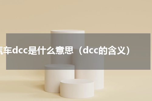 汽车dcc是什么意思（dcc的含义）