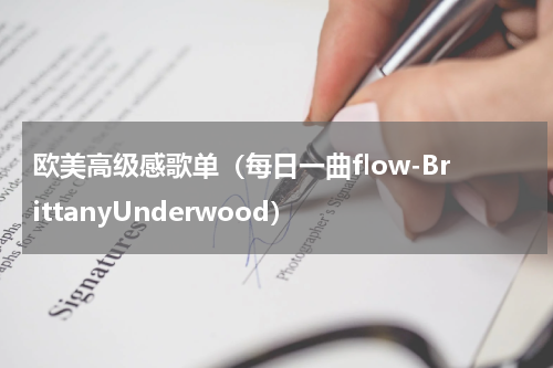欧美高级感歌单（每日一曲flow-BrittanyUnderwood）
