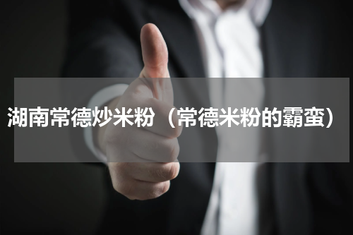 湖南常德炒米粉（常德米粉的霸蛮）