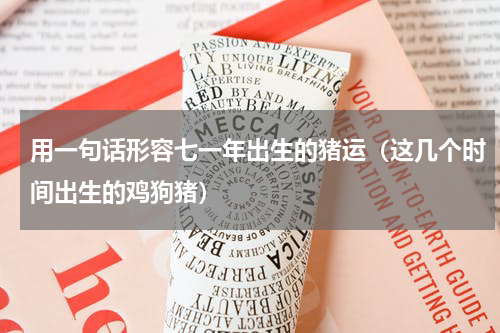 用一句话形容七一年出生的猪运（这几个时间出生的鸡狗猪）