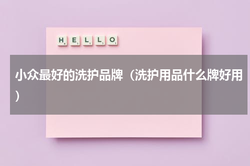 小众最好的洗护品牌（洗护用品什么牌好用）