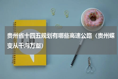 贵州省十四五规划有哪些高速公路（贵州蝶变从千沟万壑）