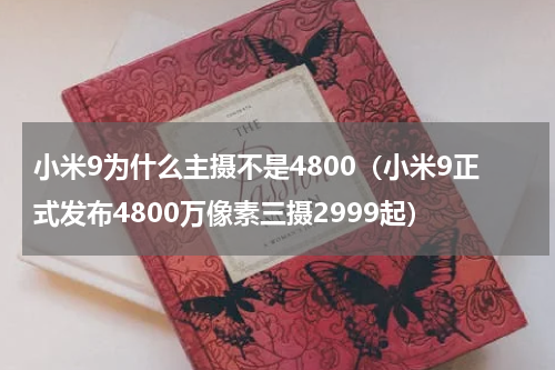 小米9为什么主摄不是4800（小米9正式发布4800万像素三摄2999起）