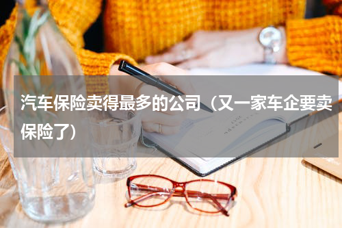 汽车保险卖得最多的公司（又一家车企要卖保险了）