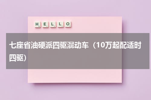 七座省油硬派四驱混动车（10万起配适时四驱）