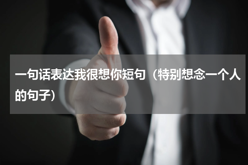 一句话表达我很想你短句（特别想念一个人的句子）