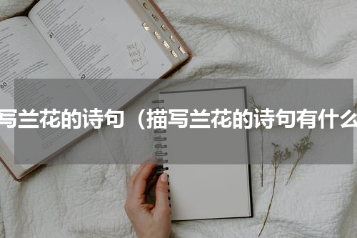 描写兰花的诗句（描写兰花的诗句有什么）