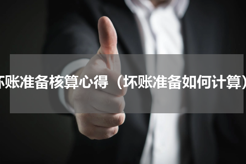 坏账准备核算心得（坏账准备如何计算）