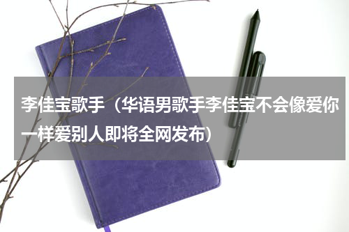 李佳宝歌手（华语男歌手李佳宝不会像爱你一样爱别人即将全网发布）