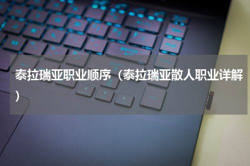 泰拉瑞亚职业顺序（泰拉瑞亚散人职业详解）