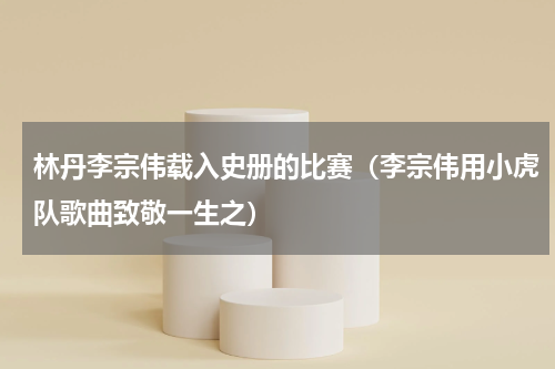 林丹李宗伟载入史册的比赛（李宗伟用小虎队歌曲致敬一生之）