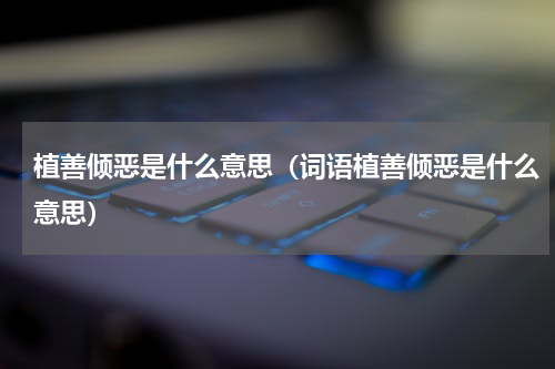 植善倾恶是什么意思（词语植善倾恶是什么意思）