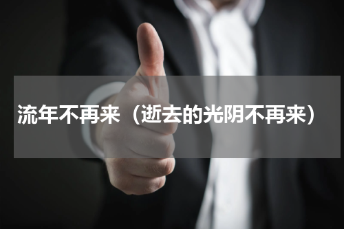 流年不再来（逝去的光阴不再来）