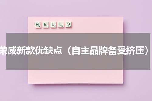 荣威新款优缺点（自主品牌备受挤压）