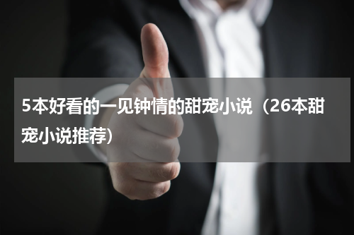 5本好看的一见钟情的甜宠小说（26本甜宠小说推荐）