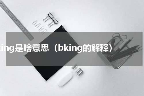 bking是啥意思（bking的解释）