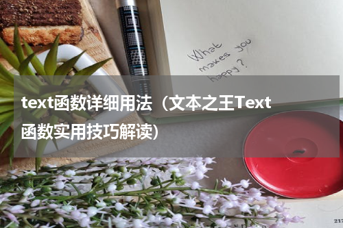 text函数详细用法（文本之王Text函数实用技巧解读）