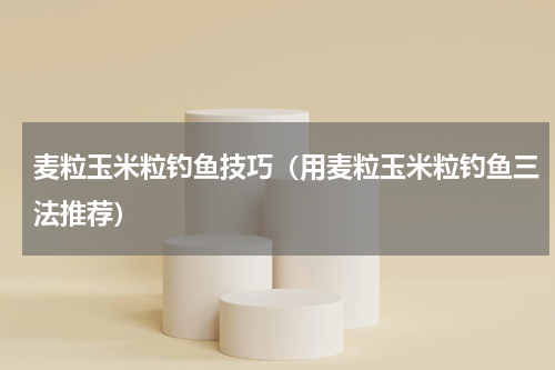 麦粒玉米粒钓鱼技巧（用麦粒玉米粒钓鱼三法推荐）