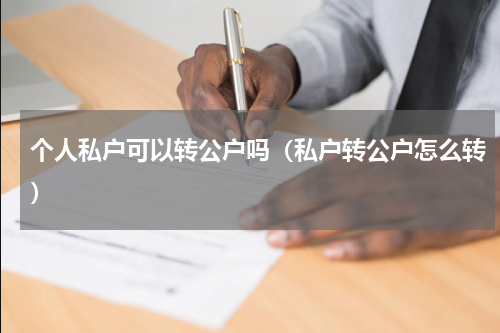 个人私户可以转公户吗（私户转公户怎么转）