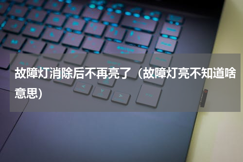 故障灯消除后不再亮了（故障灯亮不知道啥意思）