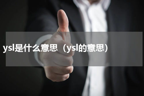 ysl是什么意思（ysl的意思）