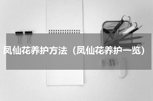 凤仙花养护方法（凤仙花养护一览）