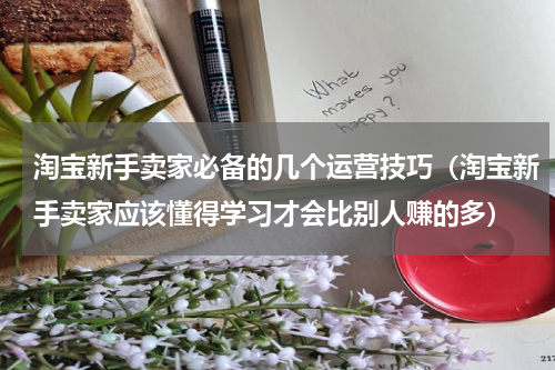 淘宝新手卖家必备的几个运营技巧（淘宝新手卖家应该懂得学习才会比别人赚的多）