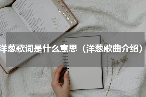 洋葱歌词是什么意思（洋葱歌曲介绍）
