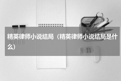 精英律师小说结局（精英律师小说结局是什么）