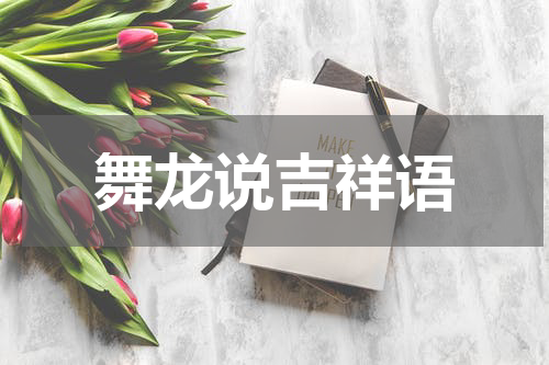 舞龙说吉祥语