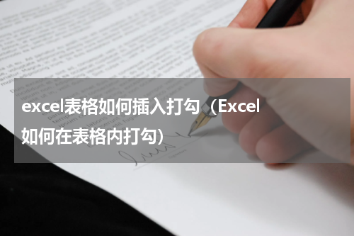 excel表格如何插入打勾（Excel如何在表格内打勾）