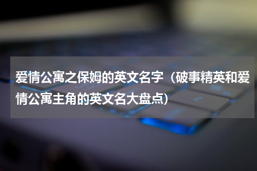 爱情公寓之保姆的英文名字（破事精英和爱情公寓主角的英文名大盘点）