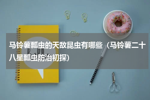马铃薯瓢虫的天敌昆虫有哪些（马铃薯二十八星瓢虫防治初探）