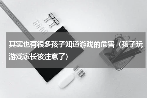 其实也有很多孩子知道游戏的危害（孩子玩游戏家长该注意了）