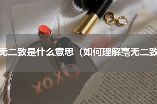 毫无二致是什么意思（如何理解毫无二致）