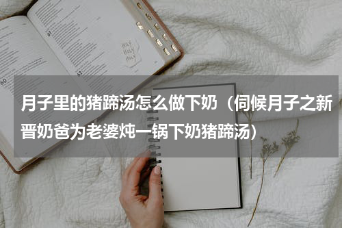 月子里的猪蹄汤怎么做下奶（伺候月子之新晋奶爸为老婆炖一锅下奶猪蹄汤）