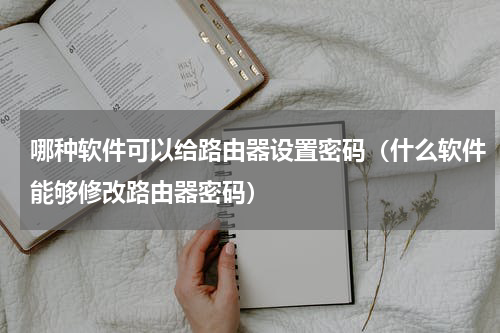哪种软件可以给路由器设置密码（什么软件能够修改路由器密码）